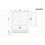 KWFA0017, Фильтр воздушный Mitsubishi ASX/Lancer X/Outlander III/Citroen C4 Aircross