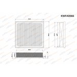 KWFA0066, Фильтр воздушный Toyota Camry (V7_) 17-/Highlander 19-/RAV4 18-/Lexus