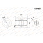 KWFA0072, Фильтр воздушный Ford Focus II-III/C-Max I-II/Kuga/Volvo S40 II/Mazda
