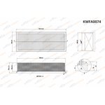 KWFA0074, Фильтр воздушный Skoda Octavia II 04-/Yeti/VW Golf V-VI/Passat/Tiguan I