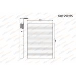 KWFD0019C, Фильтр салонный угольный Audi A3 -03/Skoda Octavia I 96-/VW Golf IV 97-06