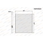 KWFD0025, Фильтр салонный Hyundai Solaris 11-/Kia Rio III 11-