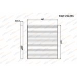 KWFD0025C, Фильтр салонный угольный Hyundai Solaris 11-/Kia Rio III 11-