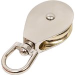 Блок одинарный металл. никель 2 50 мм под трос 12 мм 1 шт BOM-2