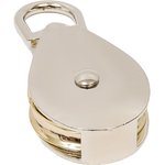 Блок одинарный металл. никель 2 50 мм под трос 12 мм 1 шт BOM-2