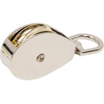 Блок одинарный металл. никель 2 50 мм под трос 12 мм 1 шт BOM-2