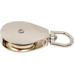 Блок одинарный металл. никель 2 50 мм под трос 12 мм 1 шт BOM-2