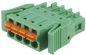 1952047, Pluggable Terminal Blocks 4 Pos 3.5mm pitch Plug 24-16AWG Spring