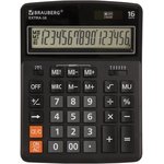 Калькулятор настольный BRAUBERG EXTRA-16-BK (206x155 мм), 16 разрядов ...