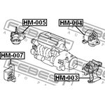 Опора двигателя задняя HONDA CR-V RD5 AT 2002 2006 HM-004