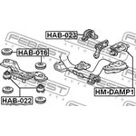 HM-DAMP1, HM-DAMP1_подушка заднего дифференциала!\ Honda CR-V Rd1/Rd2 1997-2001
