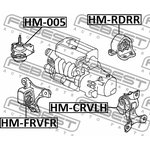 Опора двигателя задняя HONDA CR-V RD5 2002-2006 HM-RDRR