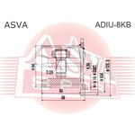 ADIU-8KB, ШРУС внутренний 24x104
