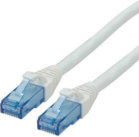 21.15.2761-100, Cat6a Male RJ45 to Male RJ45 Ethernet Cable, U/UTP, White LSZH Sheath, 1m, Low Smoke Zero Halogen (LSZH)