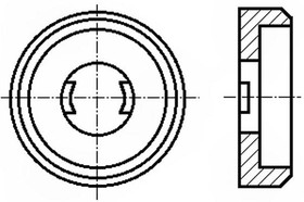 Фото 1/2 B5/BN5386, Шайба, круглая,специальная, M5, D=12,7мм, h=3,4мм, полиамид