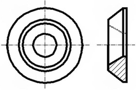 Фото 1/2 B4/BN4879, Шайба, для винтов с потайной головкой, M4, D=14мм, h=2,3мм