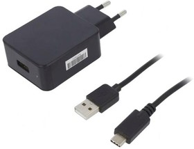Фото 1/2 POS05300A-USB-C, Блок питания: импульсный, стабилизатор напряжения, 5ВDC, 3А, 15Вт