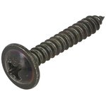 59208, Винт, 100шт, 25мм, сталь, черный, Резьба: 3,9