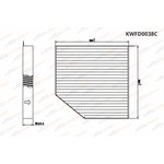 KWFD0038C, Фильтр салонный угольный Audi A6 11-/A7 10-/A8 (4H) 10-/Allroad III ...