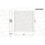KWFD0040, Фильтр салонный Skoda Octavia III-IV 13-/Kodiaq/VW Golf ...