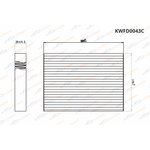 KWFD0043C, Фильтр салонный угольный Nissan Qashqai II 14-/X-Trail III (T32) ...