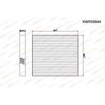 KWFD0044, Фильтр салонный Hyundai Creta 16-/Solaris 17-/Kia Rio 17-/Sportage IV 16-