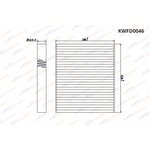 KWFD0046, Фильтр салонный Toyota Camry V70 17-/Corolla E21 19-/Rav4 V 18-/Subaru