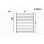 KWFD0046C, Фильтр салонный угольный Toyota Camry V70 17-/Corolla E21 19-/Rav4 V ...