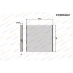 KWFD0048C, Фильтр салонный угольный Toyota/Subaru/Geely MK 08-14