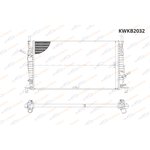 KWKB2032 Радиатор охлаждения Mazda3 BK/Focus II/S40 II (04-12) сборный