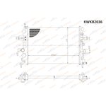 KWKB2036 Радиатор охлаждения Opel Astra H 1.6-1.8 (04-10) MT