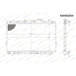 KWKB2054 Радиатор охлаждения Hyundai Elantra (XD) 00- AT сборный
