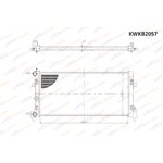 KWKB2057 Радиатор охлаждения VW Polo Sed 1.2-1.6 (10-21) AT/MT сборный