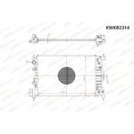 KWKB2314 Радиатор охлаждения Chevrolet Aveo 1.6 T300/Mokka 1.6 (12-) АT
