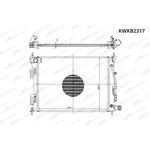 KWKB2317 Радиатор охлаждения Hyundai Solaris/Kia Rio 11- 6AT паяный