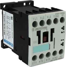 Фото 1/7 3RT1016-1AP01, 3-пол., 9A, AC-3, 4кВт/400V, 1НO, 230V AC, 50/60Гц, типоразмер S00, винтовые клеммы, IP20, контактор электромагнитный