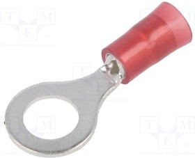 Фото 1/3 PN18-14R-M, Tip: ring; O: 6mm; 0.5?1mm2; crimped; for cable; insulated; tinned