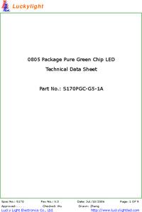 LL S170BC B4 1A LUCKYLIGHT   LED | azzurro; SMD; 0805; 100÷160mcd; 2,5÷3,6VDC; 2x1,25x1,1mm; 120° | Transfer Multisort Elektronik Italia