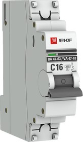 Автоматический выключатель 1P 50А (C) 4,5kA ВА 47-63 EKF PROxima