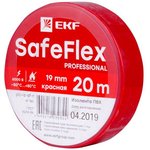 Изолента ПВХ 19мм (рул.20м) крас. SafeFlex EKF plc-iz-sf-r