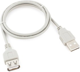 Фото 1/6 CC-USB2-AMAF-75CM/300, Кабель; USB 2.0; гнездо USB A,вилка USB A; 0,75м; бежевый