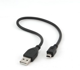 Фото 1/4 Кабель USB 2.0 Pro AM/miniBM 5P 0.3м экран черный пакет CCP-USB2-AM5P-1