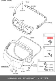 81260-A5000, Ручка HYUNDAI Elantra (12-) KIA Ceed (12-) двери багажника OE