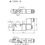 TG2331-10 DC24V пневмораспределитель 3/8" 3 линейный 2 позиционный