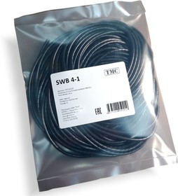 Фото 1/8 SWB 4-1 - спиральная пластиковая оплетка, полиэтилен, размер 4, бухта 20 m, цвет черный