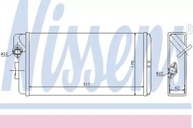 72035, Радиатор отопителя MB: T2/LN1 507 D/508 D/510/609 D/611 D/709 D/711 D/714 D/809 D/811 D/814 D/814 DA/O 609 D/O 611 D/O 614 D 86 - 94