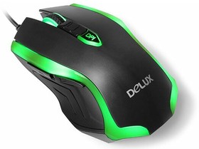 Мышь Delux M556 Black/Green