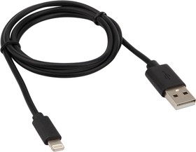 Фото 1/7 18-1122, Кабель USB-A - Lightning для Apple, 1А, 1м, ПВХ, черный