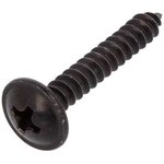 59203, Винт, 100шт, 22мм, сталь, черный, Резьба: 3,5