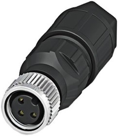 1441066, Sensor/actuator connector - Universal - 3-position - Socket straight M8 - A-coded - Insulation displacement conne ...